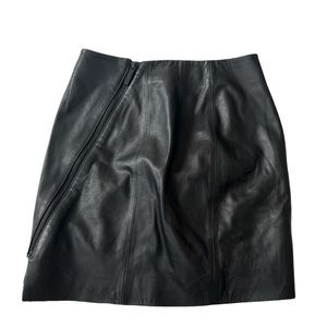 Mini leather skirt